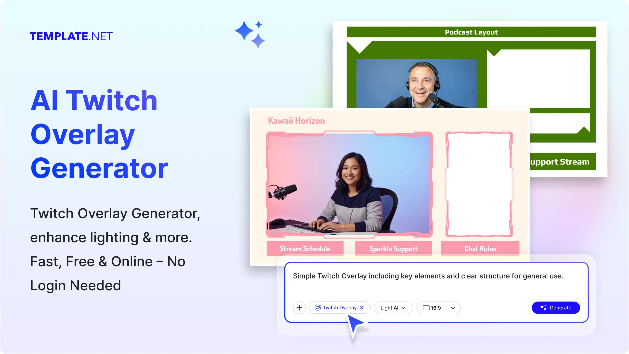 Free AI Twitch Overlay Generator, Create Twitch Overlay Images Online [ No Signup ]